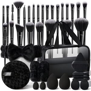 40 Pieces Black Professional Multi-functional Makeup Brushes Set With Case